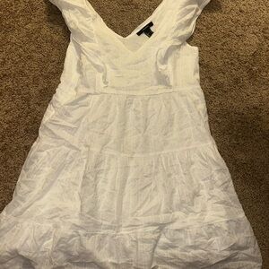 Forever 21 White Ruffled Tiered Sundress